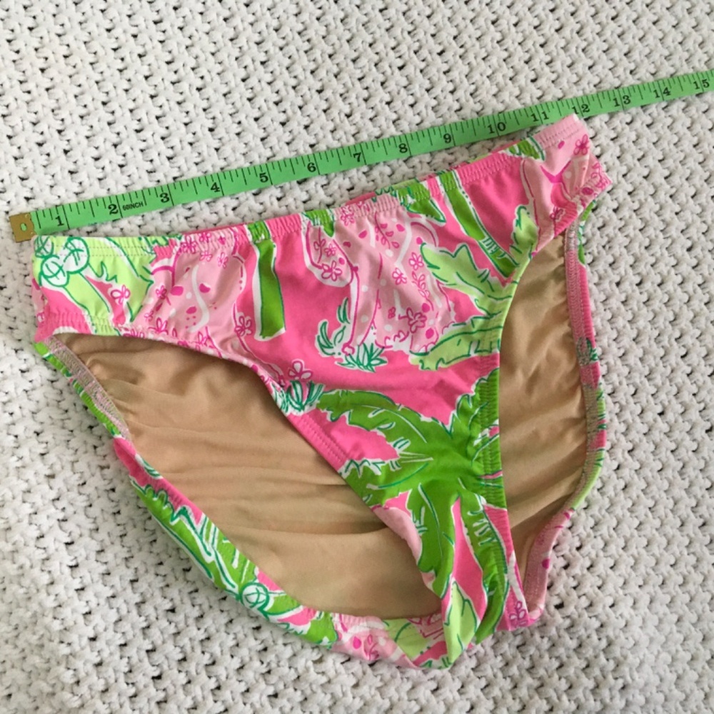 LILLY PULITZER COLORFUL PINK AND GREEN 2 PIECE SIZE 2 WOMANS SWIM SUIT - Picture 8 of 9